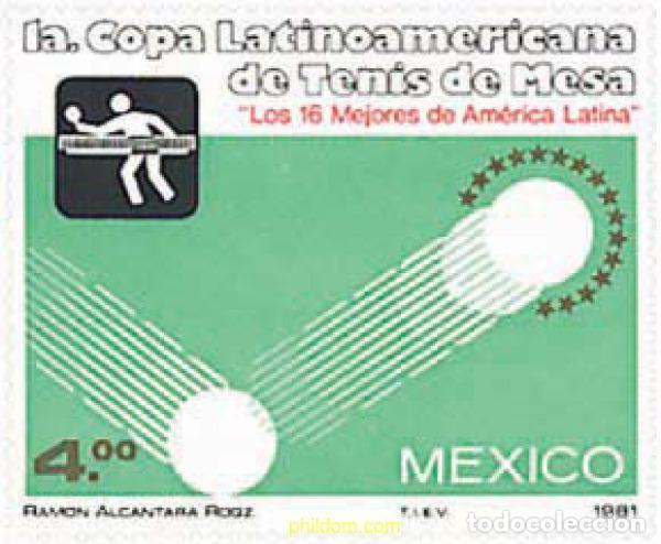 Sellos: 26941 MNH MEXICO 1981 1 COPA LATINOAMERICANA DE TENIS DE MESA