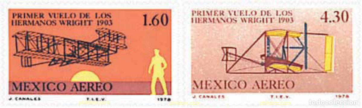 Sellos: 27155 MNH MEXICO 1978 75 ANIVERSARIO DEL PRIMER VUELO A MOTOR