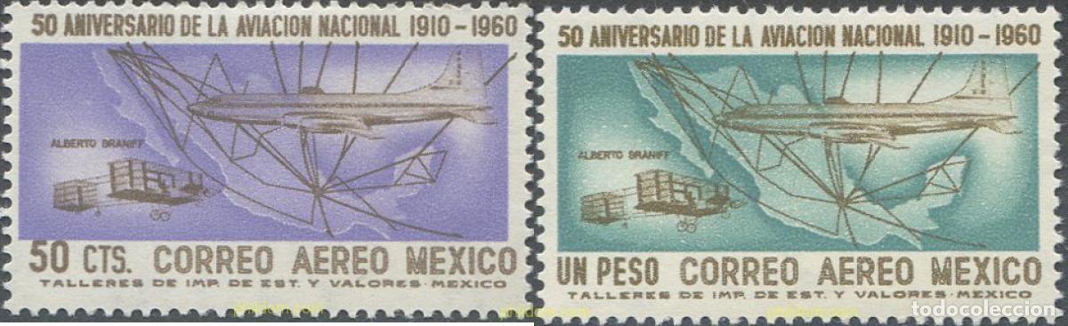 Sellos: 27153 MNH MEXICO 1960 CENTENARIO DE LA AVIACION