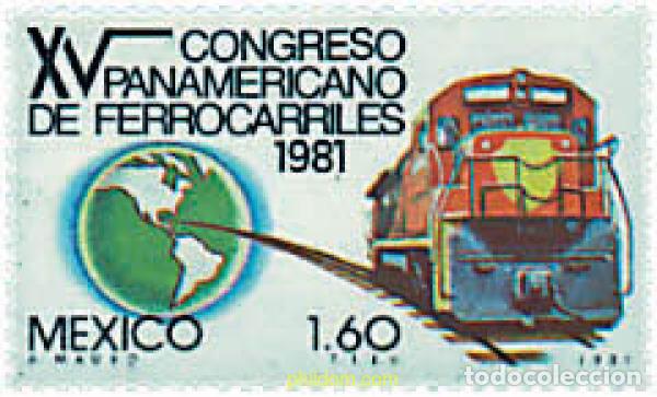 Sellos: 55991 MNH MEXICO 1981 15 CONGRESO PANAMERICANO DEL FERROCARRIL