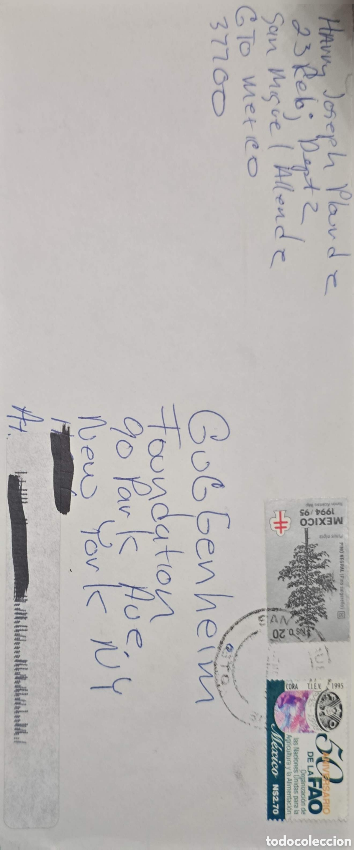 Sellos: CA)M&Eacute;XICO 1995Postal history, Ecology/Flora (forestry) and International Organisations (50th FAO Ann