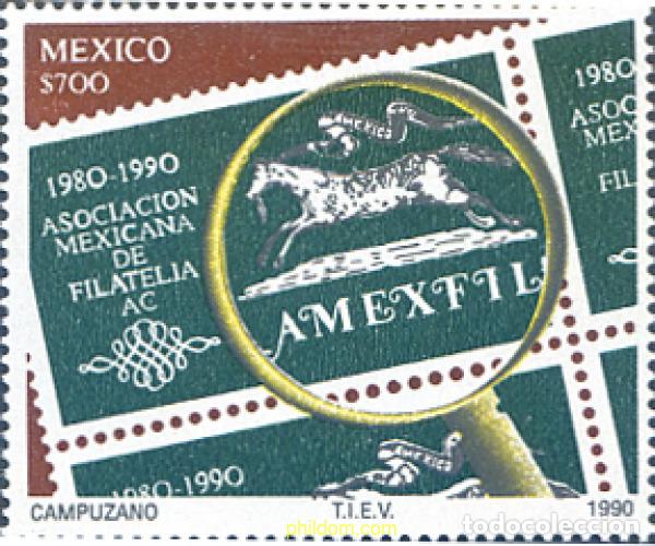 Sellos: 28934 MNH MEXICO 1990 10 ANIVERSARIO DEL CLUB FILATELICO AMEXFIL