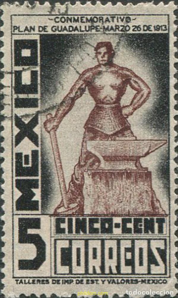 Sellos: 664709 USED MEXICO 1938 25 ANIVERSARIO DE LA CONJURACION DE GUADALUPE