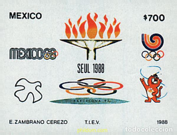 Sellos: 71338 MNH MEXICO 1988 24 JUEGOS OLIMPICOS VERANO SEUL 1988