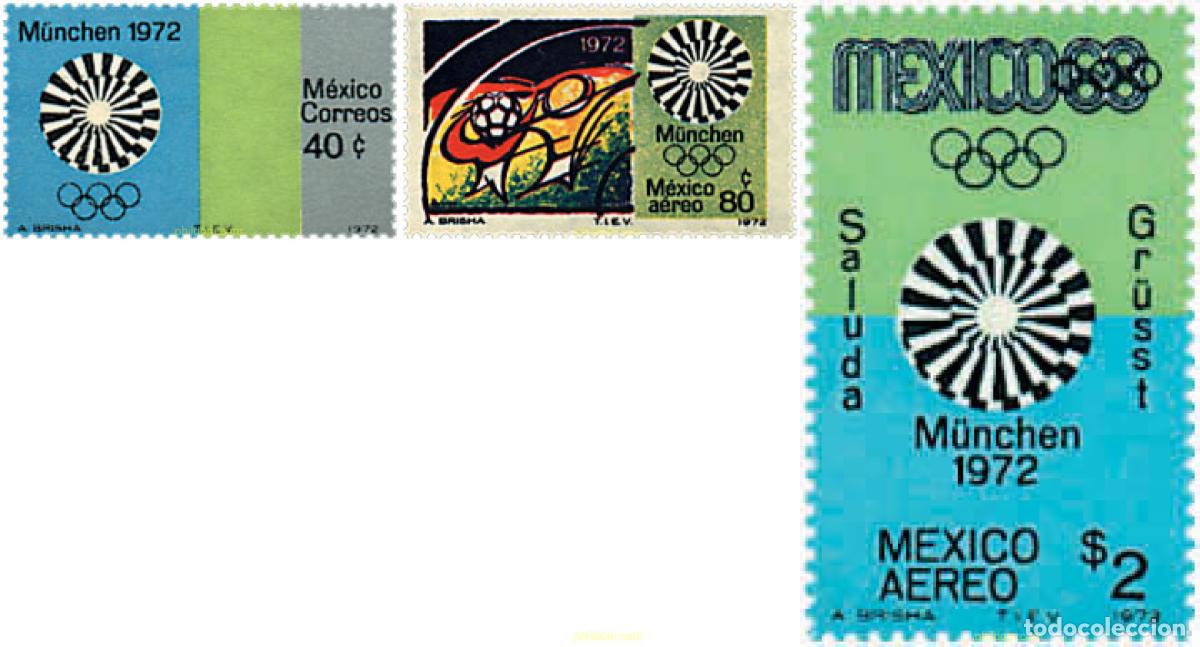Sellos: 41431 MNH MEXICO 1972 20 JUEGOS OLIMPICOS VERANO MUNICH 1972