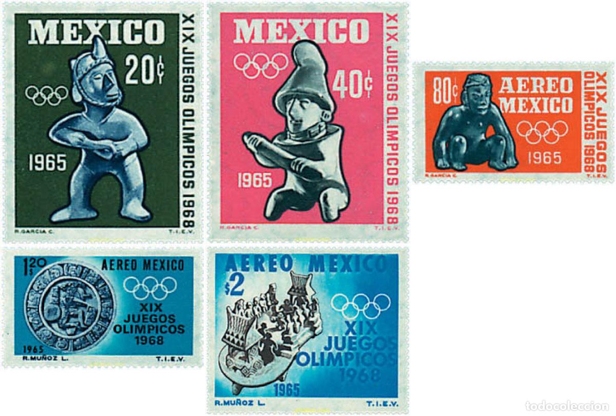 Sellos: 41424 MNH MEXICO 1965 19 JUEGOS OLIMPICOS VERANO MEXICO 1968