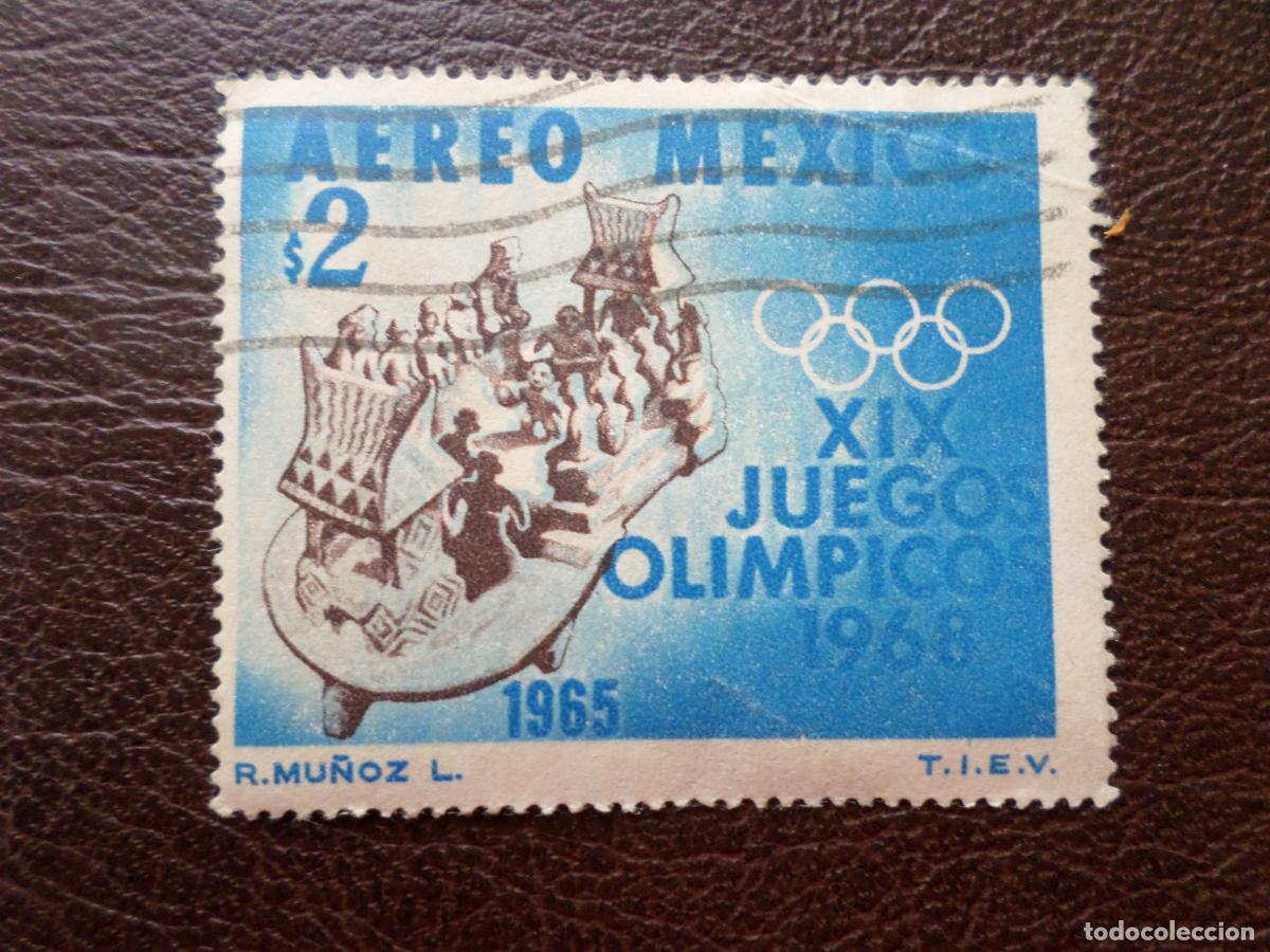 Sellos: -mexico, 1965, preludio de los juegos olimpicos de 1968, Yvert 263 aereo