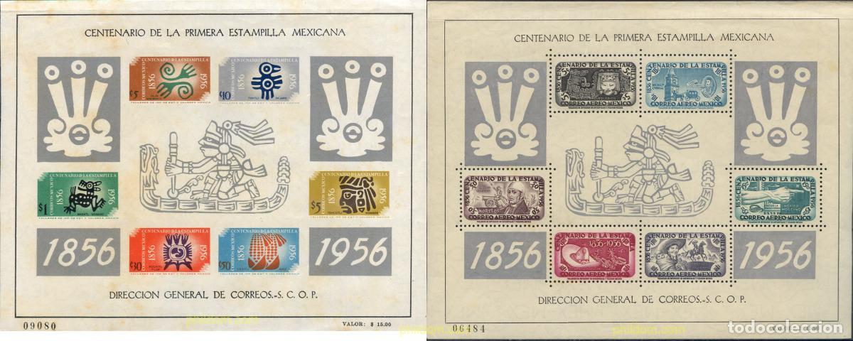 Sellos: 48584 MNH MEXICO 1956 CENTENARIO DEL PRIMER SELLO DE MEXICO