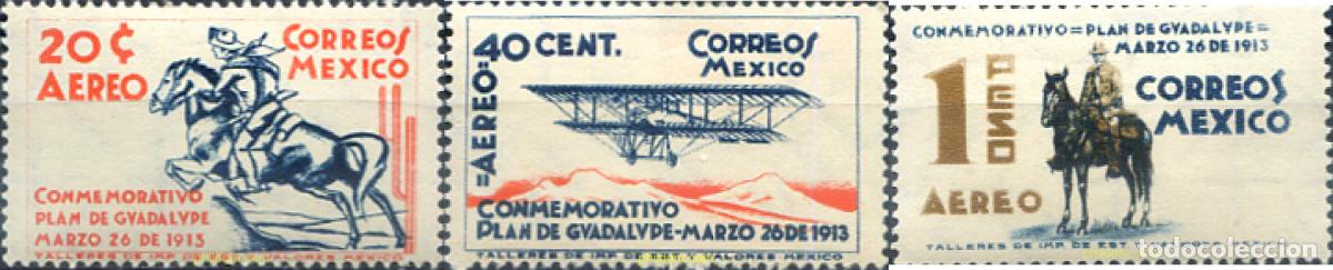 Sellos: 636109 HINGED MEXICO 1938 25 ANIVERSARIO DE LA CONJURACION DE GUADALUPE