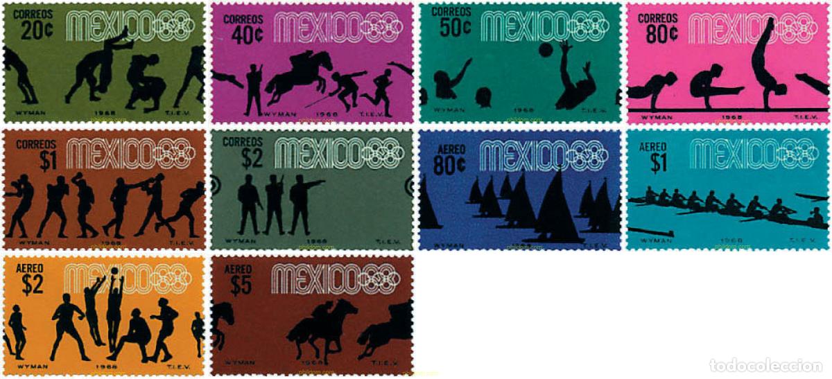 Sellos: 41428 MNH MEXICO 1968 19 JUEGOS OLIMPICOS VERANO MEXICO 1968