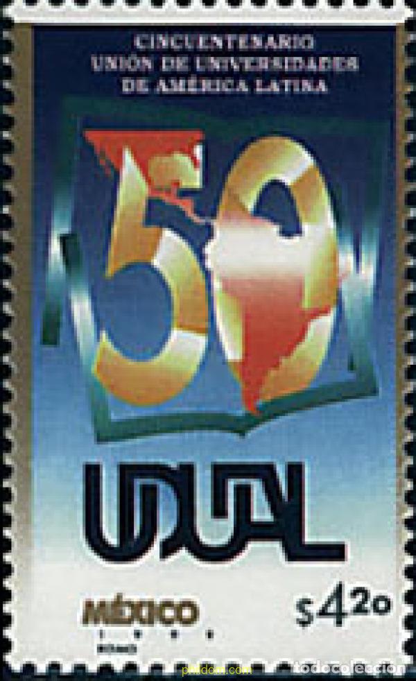 Sellos: 93380 MNH MEXICO 1999 50 ANIVERSARIO DE LA UDUAL (UNION DE UNIVERSIDADES DE AMERICA LATINA)