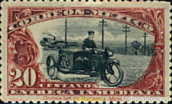 Sellos: 578228 HINGED MEXICO 1919 MOTOCICLISTA