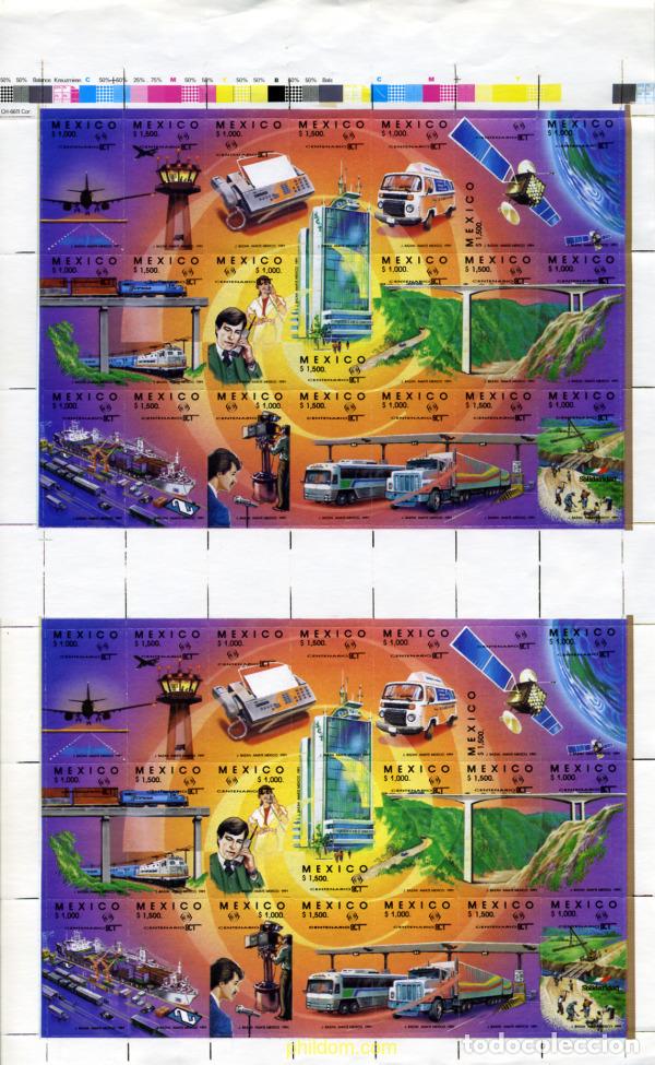 Sellos: 275954 MNH MEXICO 1991 CENTENARIO DEL SISTEMA DE COMUNICACIONES Y TRANSPORTE