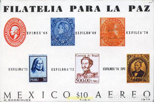 Sellos: 182407 MNH MEXICO 1974 EXFILMEX 74. EXPOSICION FILATELICA