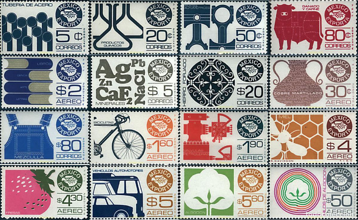 Sellos: 791312 MNH MEXICO 1975 EXPORTACIONES MEXICANAS