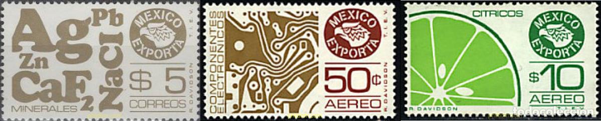 Sellos: 791314 MNH MEXICO 1979 EXPORTACIONES MEXICANAS