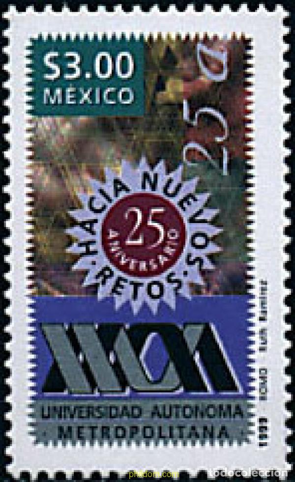 Sellos: 67970 MNH MEXICO 1999 25 ANIVERSARIO DE LA UNIVERSIDAD AUTONOMA METROPOLIANA