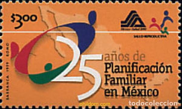 Sellos: 67969 MNH MEXICO 1999 25 ANIVERSARIO DE LA PLANIFICACION FAMILIAR EN MEXICO