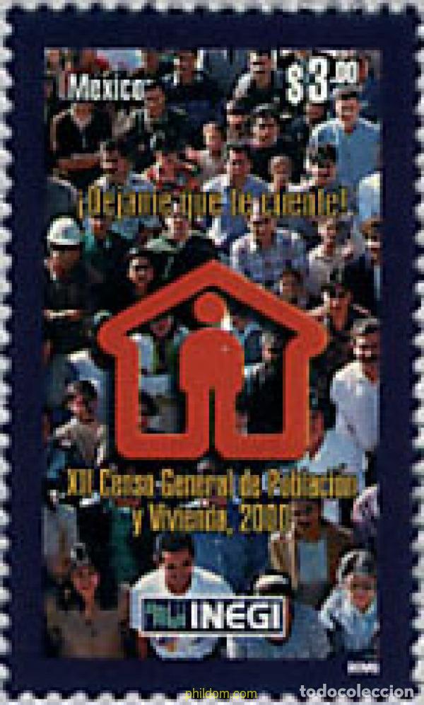 Sellos: 67973 MNH MEXICO 2000 12 CENSO GENERAL DE POBLACION Y VIVIENDA