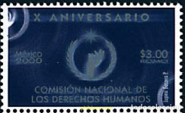 Sellos: 74512 MNH MEXICO 2000 10 ANIVERSARIO DE LA COMISION DE LOS DERECHOS HUMANOS