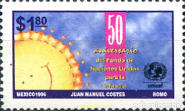 Sellos: 343750 MNH MEXICO 1996 50 ANIVERSARIO DEL FONDO DE NACIONES UNIDAS PARA LA INFANCIA