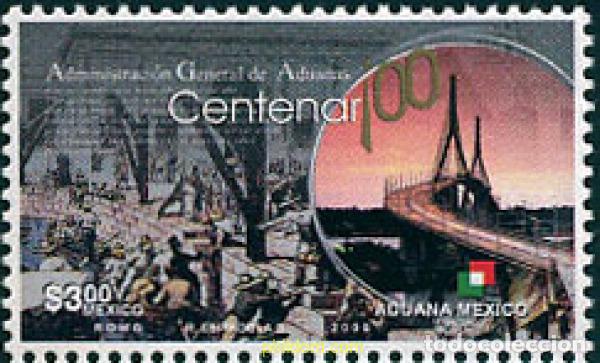 Sellos: 113749 MNH MEXICO 2000 CENTENARIO DE LA ADMINISTRACION GENERAL DE ADUANAS