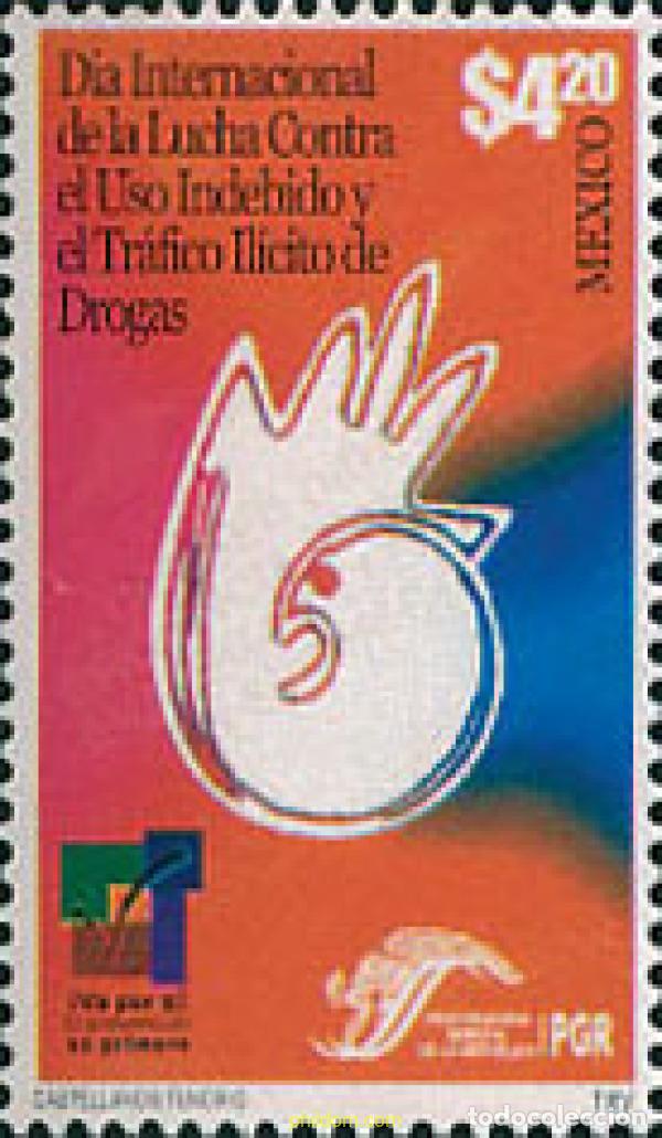 Sellos: 113770 MNH MEXICO 2001 DIA INTERNACIONAL CONTRA LAS DROGAS