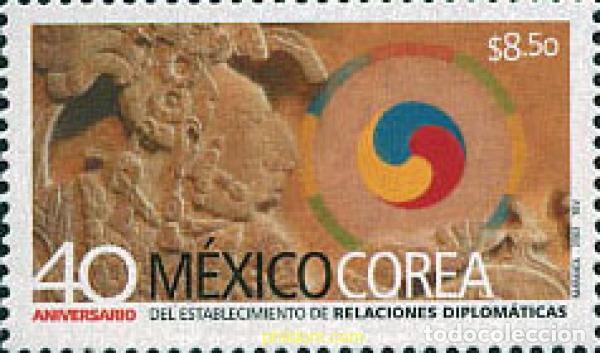 Sellos: 122375 MNH MEXICO 2002 40 ANIVERSARIO DE LAS RELACIONES MEXICO COREA