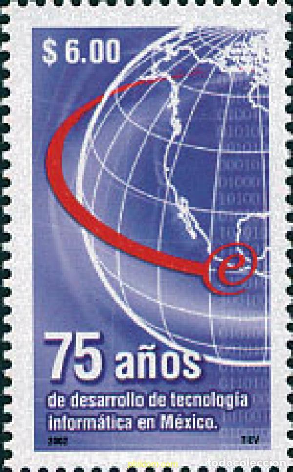 Sellos: 123644 MNH MEXICO 2002 DESARROLLO DE LA TECNOLOGIA INFORMATICA