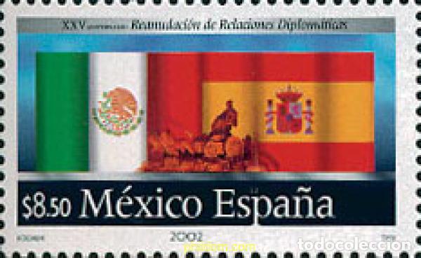 Sellos: 123643 MNH MEXICO 2002 25 ANIVERSARIO DE LA REANUDACION DE RELACIONES DIPLOMATICAS CON ESPA&Ntilde;A