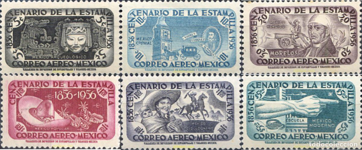Sellos: 585097 MNH MEXICO 1956 CENTENARIO DEL PRIMER SELLO DE MEXICO