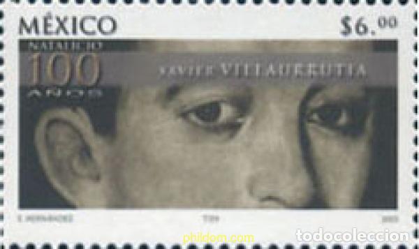 Sellos: 137616 MNH MEXICO 2003 CENTENARIO DEL NACIMIENTO DE XAVIER VILLAURRUTIA