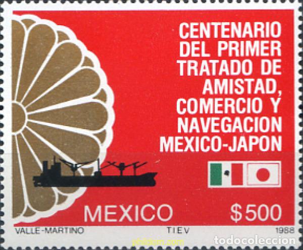 Sellos: 343367 MNH MEXICO 1988 CENTENARIO DEL PRIMER TRATADO DE AMISTAD, COMERCIO Y NAVEGACION, MEXICO - JA