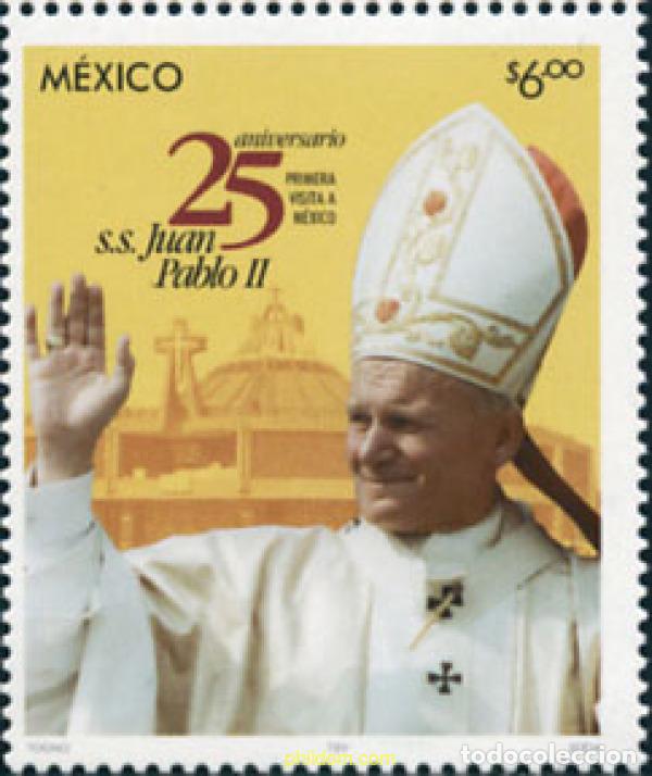 Sellos: 152378 MNH MEXICO 2004 25 ANIVERSARIO DEL PONTIFICADO DEL PAPA JUAN PABLO II