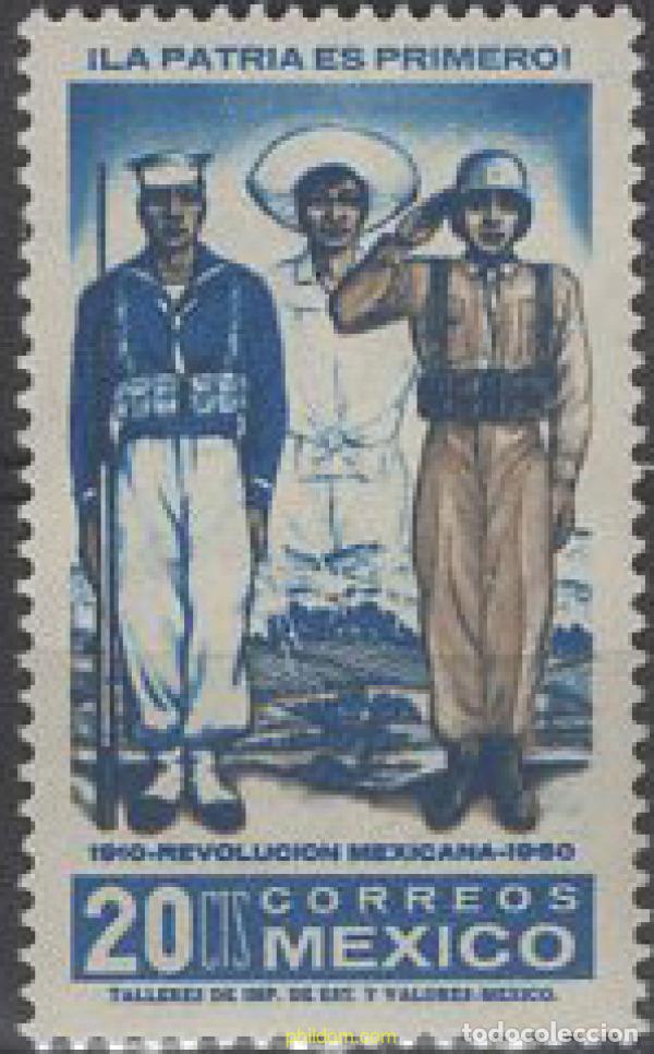 Sellos: 791495 MNH MEXICO 1960 50 ANIVERSARIO DE LA REVOLUCION DE 1910