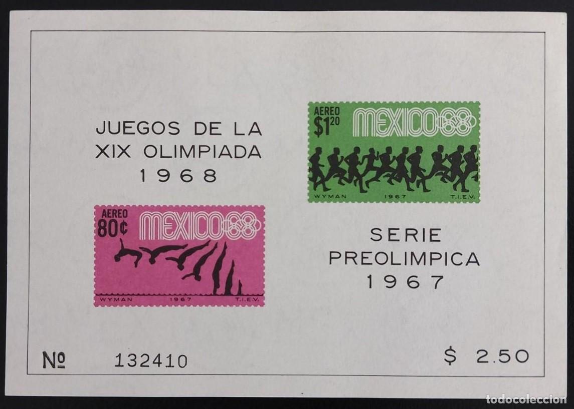 Sellos: MEXICO 1968 SHEET MNH IMPERF OLYMPIC GAMES JUEGOS OLIMPICOS JEUX OLYMPIQUES SPORTS DEPORTES