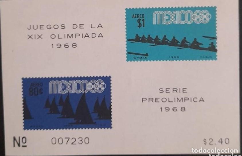 Sellos: MEXICO 1968 SHEET MNH IMPERF OLYMPIC GAMES JUEGOS OLIMPICOS JEUX OLYMPIQUES SPORTS DEPORTES