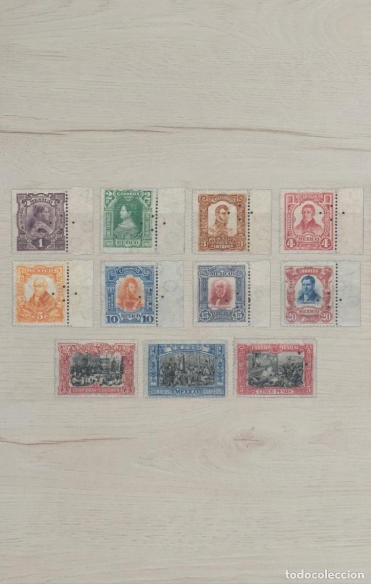Sellos: Gran Lote de 11 Sellos de M&eacute;xico 1910 - I Centenario de la Independencia - Casi Serie Completa - Nue