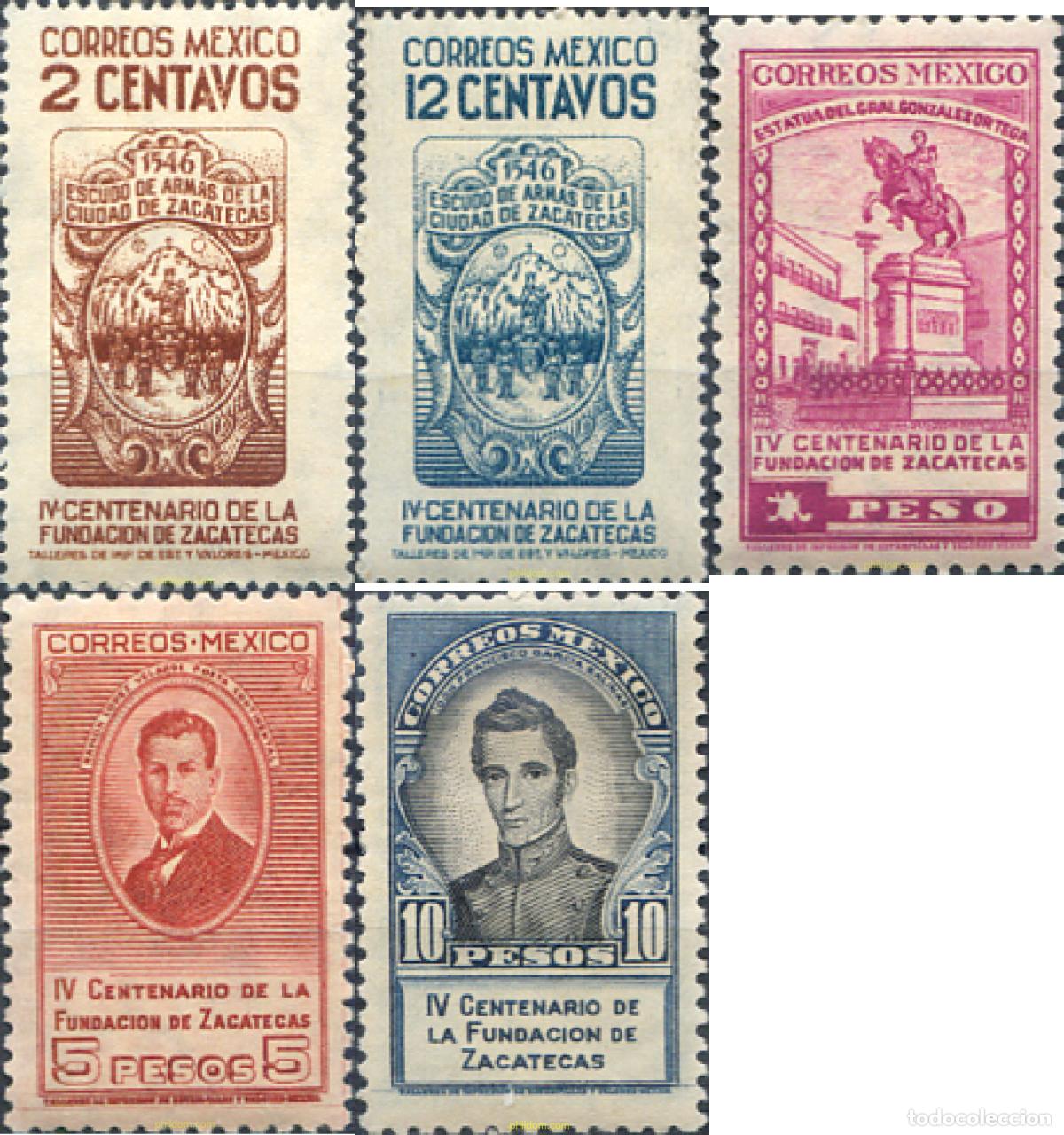 Sellos: 624751 MNH MEXICO 1946 4 CENTENARIO DE LA CIUDAD DE ZACATECAS