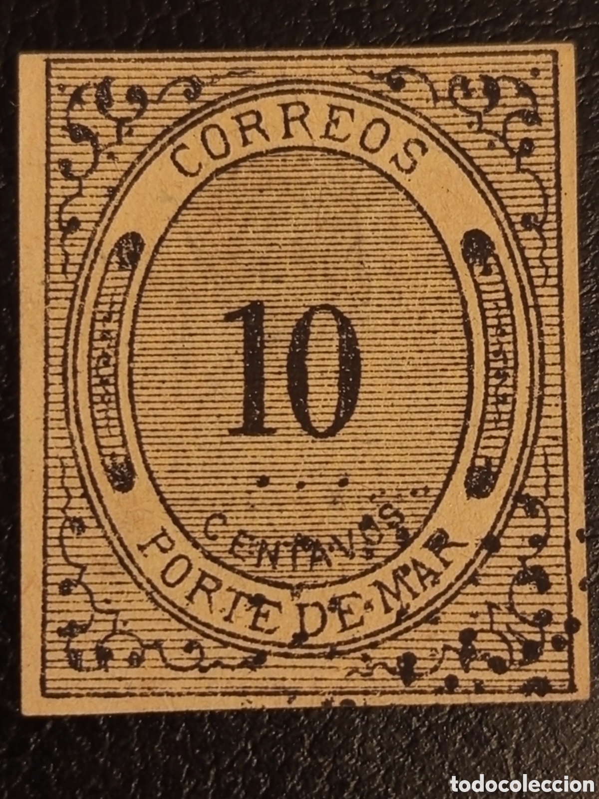 Sellos: Sello M&eacute;xico 1875 10c Porte de Mar Imperforado - Cat Scott #Cal10 Usado