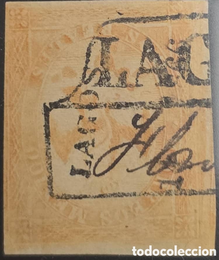 Sellos: CA)1866, Mexico, Lagos, 2 reais from the V period, with cash cancellation. Scott 23 Departure: 30 US