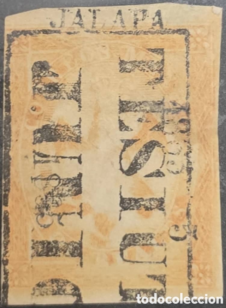 Sellos: CA)1866, Mexico, Jalapa, 2 reais from the fourth period, with cash cancellation from Teziutl&aacute;n . Sco