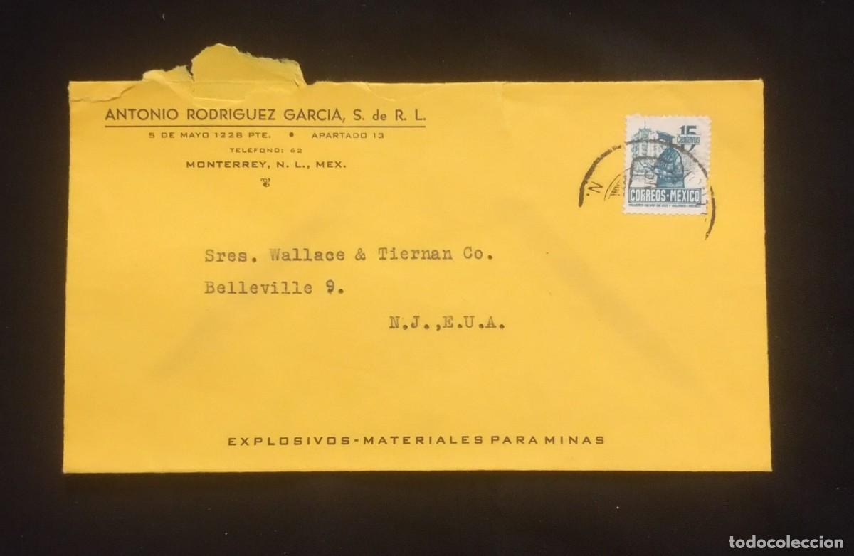 Sellos: TS) 1940 MEXICO, AIRMAIL COVER SENT FROM NUEVO LE&Oacute;N TO NEW JERSEY, USA, VF.
