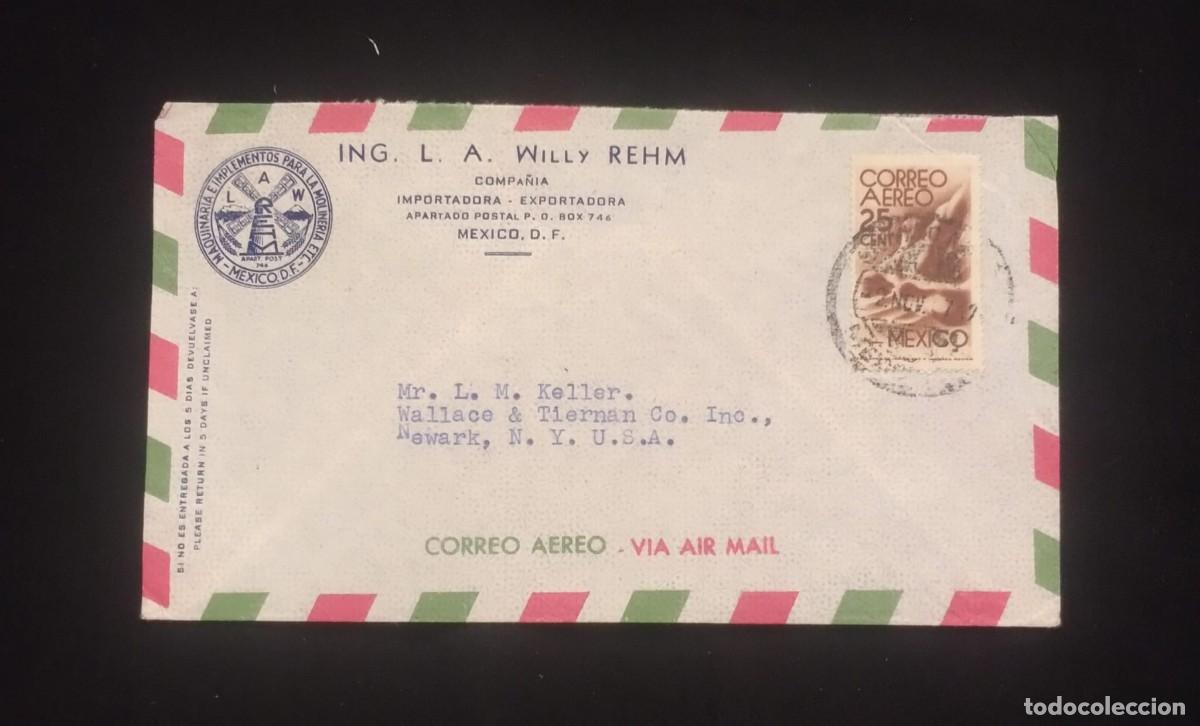 Sellos: TS) 1940 MEXICO, AIRMAIL, COVER SENT FROM MEXICO CITY TO NEW JERSEY, USA, WITH AN INFORMATIONAL MESS