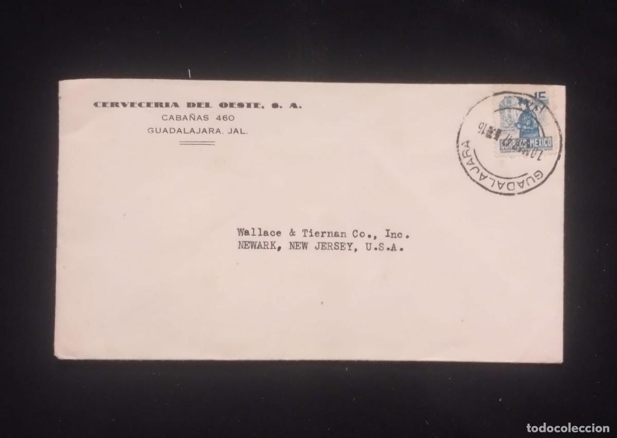 Sellos: TS) 1947 MEXICO, AIRMAIL, COVER SENT FROM GUADALAJARA TO NEW JERSEY, USA, VF.