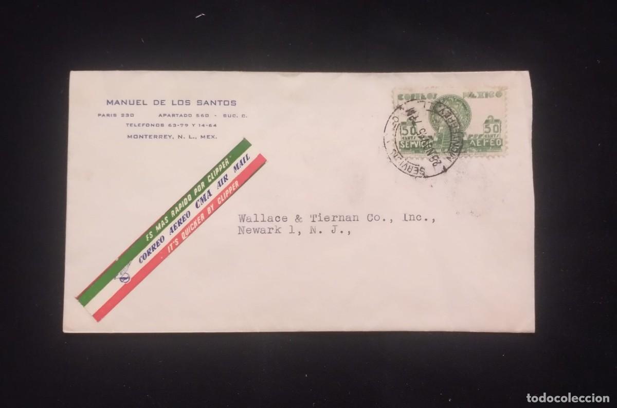 Sellos: TS) 1945 MEXICO, AIRMAIL, COVER SENT FROM MONTERREY TO NEW JERSEY, USA, VF.