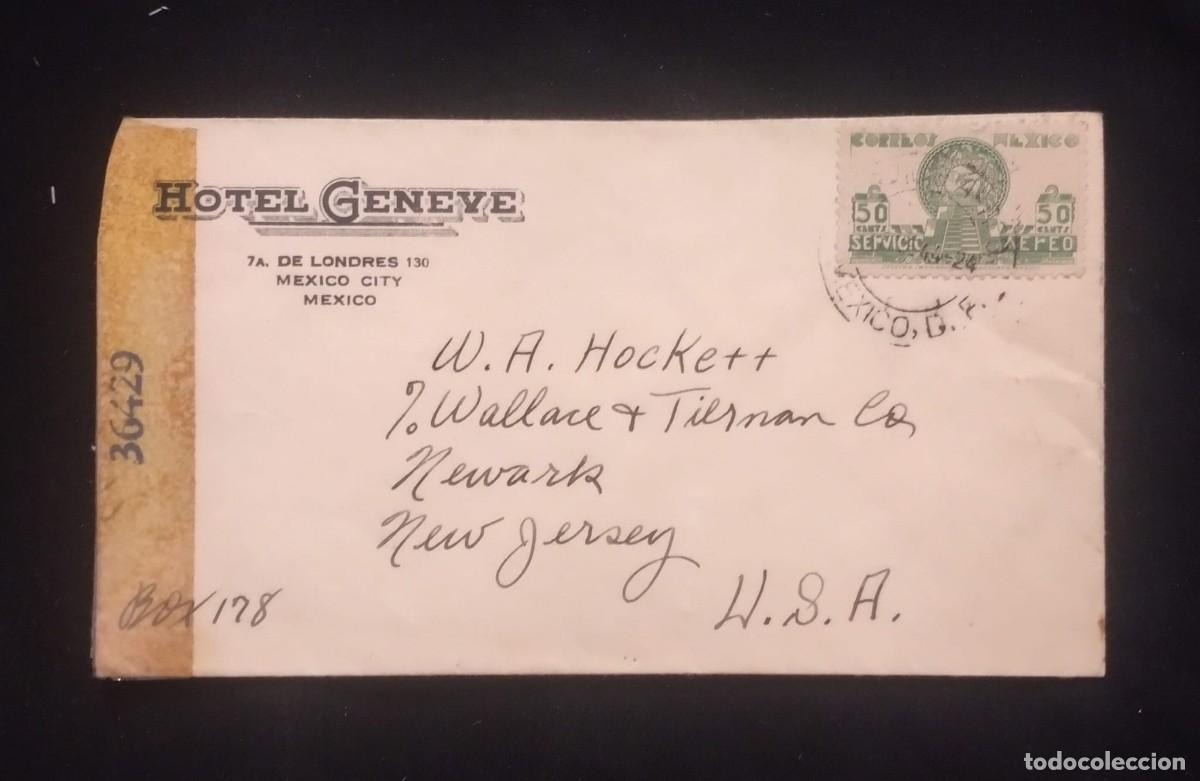 Sellos: TS) 1944 MEXICO, AIRMAIL, COVER SENT FROM MEXICO CITY TO NEW JERSEY, USA.