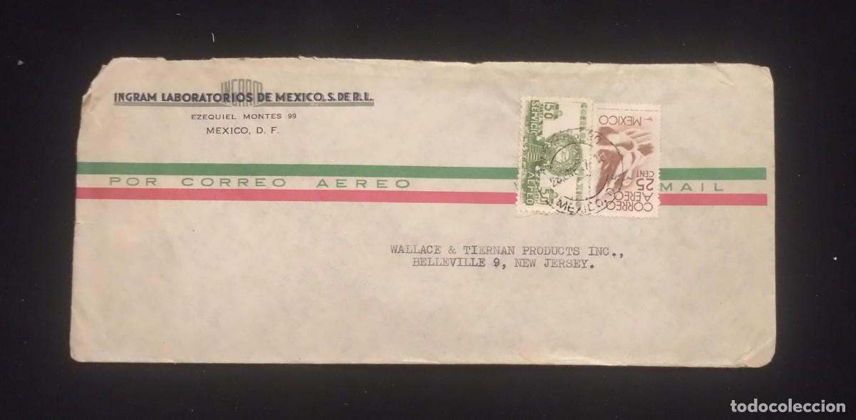 Sellos: TS) 1947 MEXICO, COVER SENT FROM MEXICO CITY TO NEW JERSEY, AIRMAIL, AMERICA UNITED FOR FREEDOM AND
