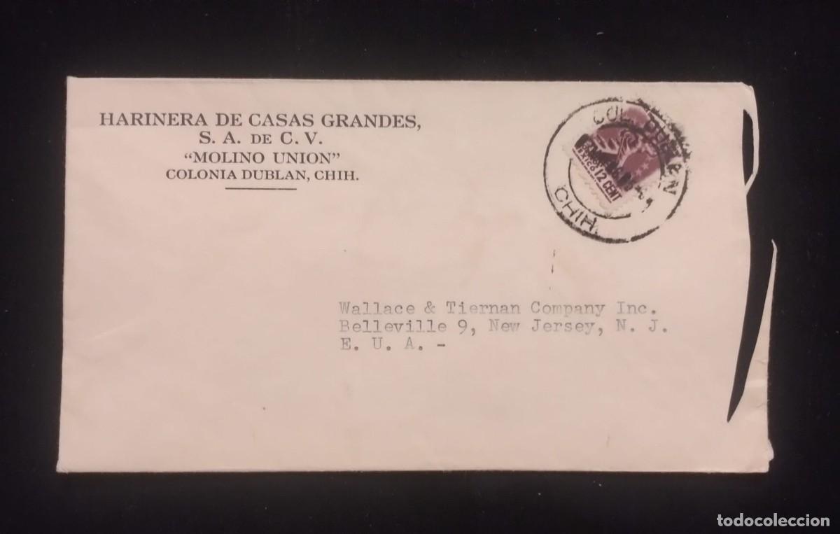 Sellos: TS) CIRCA 1943 MEXICO, COVER SENT FROM CHIHUAHUA TO NEW JERSEY,WITH THE AMERICA UNITED FOR FREEDOM S
