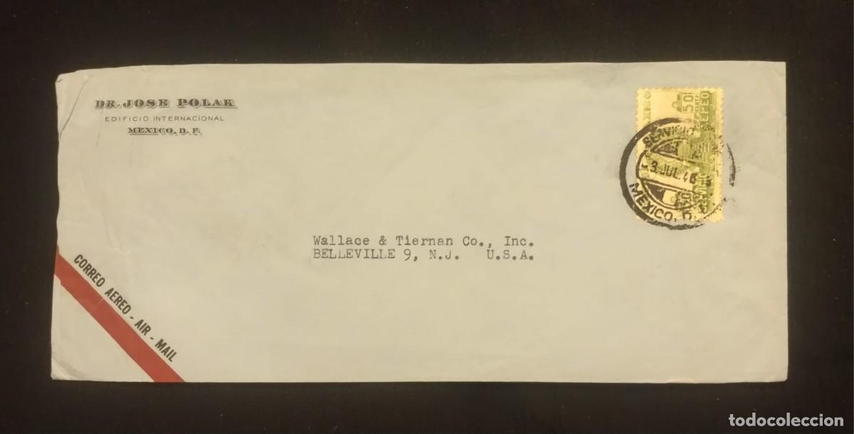 Sellos: TS) 1946 MEXICO, COVER SENT FROM MEXICO CITY TO NEW JERSEY, AIRMAIL, WITH THE URUAPAN POTTERY.